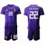Germany #22 Ter Stegen Purple Goalkeeper Soccer Country Jersey