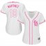 St.Louis Cardinals #18 Carlos Martinez White/Pink Fashion Womens Stitched MLB Jersey