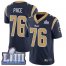 Nike Los Angeles Rams #76 Orlando Pace Navy Blue Team Color Super Bowl LIII Bound Mens Stitched NFL Vapor Untouchable Limited Jersey