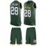 Nike Green Bay Packers #28 AJ Dillon Green Team Color Mens Stitched NFL Limited Tank Top Suit Jersey