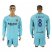 Barcelona #8 A.Iniesta Away Long Sleeves Soccer Club Jersey