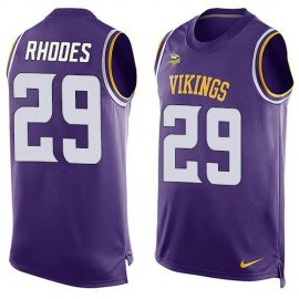 Nike Minnesota Vikings #29 Xavier Rhodes Purple Team Color Mens Stitched NFL Limited Tank Top Jersey