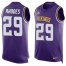 Nike Minnesota Vikings #29 Xavier Rhodes Purple Team Color Mens Stitched NFL Limited Tank Top Jersey