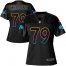 Nike Detroit Lions #79 Kenny Wiggins Black Womens NFL Fashion Game Jersey