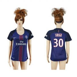 Womens Paris Saint-Germain #30 Sirigu Home Soccer Club Jersey