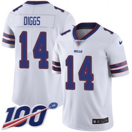 Nike Buffalo Bills #14 Stefon Diggs White Mens Stitched NFL 100th Season Vapor Untouchable Limited Jersey