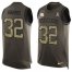 Nike Pittsburgh Steelers #32 Franco Harris Green Mens Stitched NFL Limited Salute To Service Tank Top Jersey