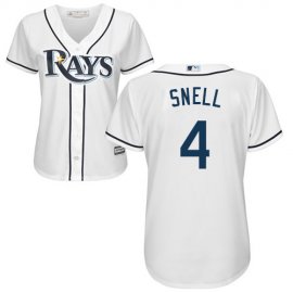 Tampa Bay Rays #4 Blake Snell White Home Womens Stitched MLB Jersey