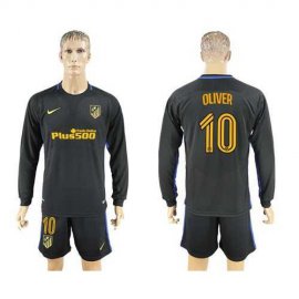 Atletico Madrid #10 Oliver Away Long Sleeves Soccer Club Jersey