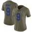 Nike Dallas Cowboys #9 Tony Romo Olive Womens Stitched NFL Limited 2017 Salute to Service Jersey