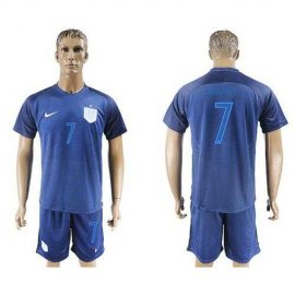 England #7 Milner Away Soccer Country Jersey