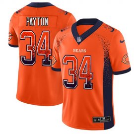 Nike Chicago Bears #34 Walter Payton Orange Alternate Mens Stitched NFL Limited Rush Drift Fashion Jersey