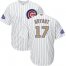 Chicago Cubs #17 Kris Bryant White(Blue Strip) 2017 Gold Program Cool Base Stitched Youth MLB Jersey