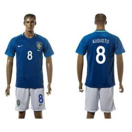Brazil #8 Augusto Away Soccer Country Jersey