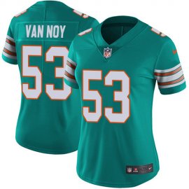 Nike Miami Dolphins #53 Kyle Van Noy Aqua Green Alternate Womens Stitched NFL Vapor Untouchable Limited Jersey