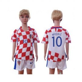 Croatia #10 Modric Home Kid Soccer Country Jersey