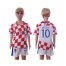 Croatia #10 Modric Home Kid Soccer Country Jersey