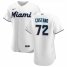 Miami Marlins #72 Daniel Castano Mens Nike White Home 2020 Authentic Player MLB Jersey