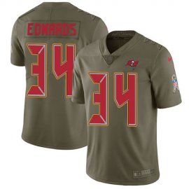 Nike Tampa Bay Buccaneers #34 Mike Edwards Olive Mens Stitched NFL Limited 2017 Salute To Service Jersey