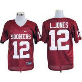 Oklahoma Sooners 12 Landry Jones Red College Football NCAA Jersey