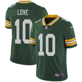 Nike Green Bay Packers #10 Jordan Love Green Team Color Mens Stitched NFL Vapor Untouchable Limited Jersey