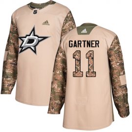 Adidas Dallas Stars #11 Mike Gartner Camo Authentic 2017 Veterans Day Stitched NHL Jersey