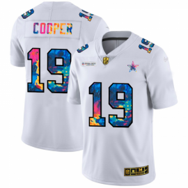 Dallas Cowboys #19 Amari Cooper Mens White Nike Multi-Color 2020 NFL Crucial Catch Limited NFL Jersey