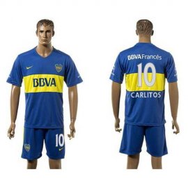 Boca Juniors #10 Carlitos Home Soccer Club Jersey