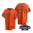 Astros 3 Jeremy Pena Orange 2022 World Series Champions Cool Base Jersey