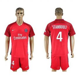 Paris Saint-Germain #4 Stambouli Red Soccer Club Jersey