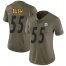 Nike Pittsburgh Steelers #55 Devin Bush Olive Womens Stitched NFL Limited 2017 Salute to Service Jersey