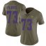 Nike Minnesota Vikings #73 Sharrif Floyd Olive Womens Stitched NFL Limited 2017 Salute to Service Jersey