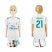 Real Madrid #21 Morata White Home Kid Soccer Club Jersey