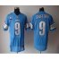Nike Detroit Lions #9 Matthew Stafford Blue Team Color With C Patch Mens Stitched NFL Elite Jersey