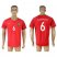 Portugal #6 Carvalho Home Soccer Country Jersey