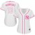 New York Yankees #13 Alex Rodriguez White/Pink Fashion Womens Stitched MLB Jersey