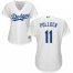 Los Angeles Dodgers #11 A.J. Pollock White Womens Cool Base Stitched MLB Jersey