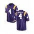 Womens LSU Tigers #4 Nick Brossette Purple Limited Stitched NCAA Jersey