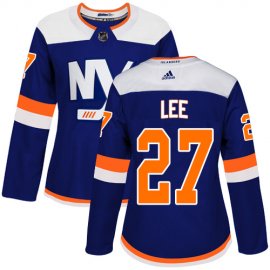 Adidas New York Islanders #27 Anders Lee Blue Alternate Authentic Womens Stitched NHL Jersey