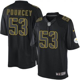 Nike Pittsburgh Steelers #53 Maurkice Pouncey Black Mens Stitched NFL Impact Limited Jersey