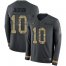 Nike Philadelphia Eagles #10 DeSean Jackson Anthracite Salute to Service Mens Stitched NFL Limited Therma Long Sleeve Jersey