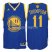 Mens Golden State Warriors #11 Klay Thompson Royal Blue Stitched 2016 The Finals Road Swingman NBA Jersey