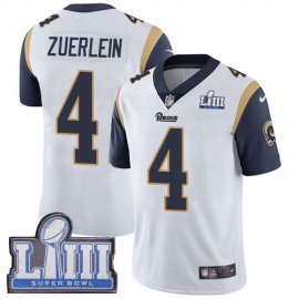Nike Los Angeles Rams #4 Greg Zuerlein White Super Bowl LIII Bound Youth Stitched NFL Vapor Untouchable Limited Jersey