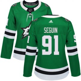 Adidas Dallas Stars #91 Tyler Seguin Green Home Authentic Womens Stitched NHL Jersey
