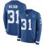 Nike Indianapolis Colts #31 Quincy Wilson Royal Blue Team Color Mens Stitched NFL Limited Therma Long Sleeve Jersey