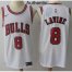 Mens Nike Chicago Bulls #8 Zach LaVine White NBA Authentic Association Edition Jersey