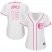 Baltimore Orioles #10 Adam Jones White/Pink Fashion Womens Stitched MLB Jersey