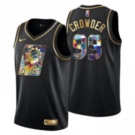 Phoenix Phoenix Suns #99 Jae Crowder Mens Golden Edition Diamond Logo 2021/22 Swingman Jersey – Black Mens