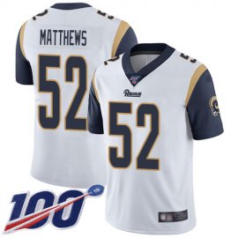 Nike Los Angeles Rams #52 Clay Matthews White Youth Stitched NFL 100th Season Vapor Limited Jersey