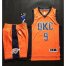Oklahoma City Thunder #9 Serge Ibaka Orange Alternate A Set Stitched NBA Jersey